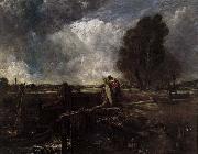 John Constable A Boat at the Sluice oil on canvas